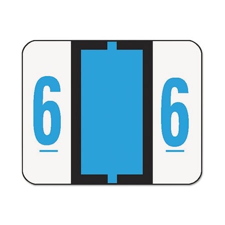 Smead Smead, NUMERICAL END TAB FILE FOLDER LABELS, 6, 1 X 1.25, WHITE, 500/ROLL 67376